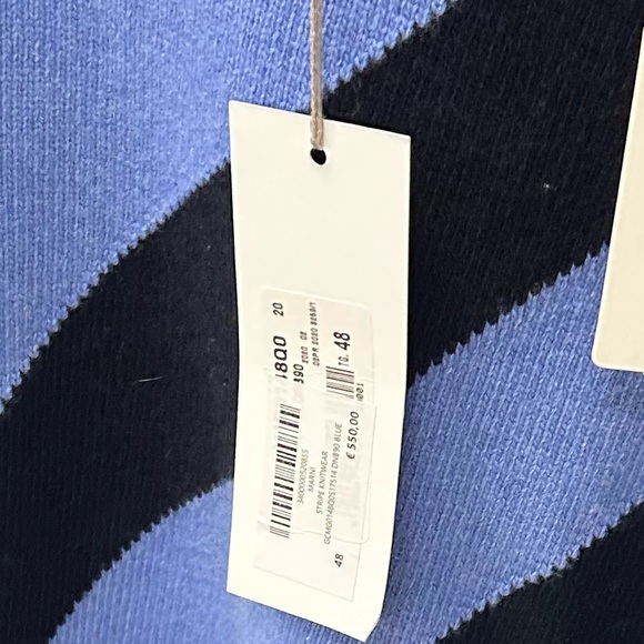 Marni Bold Striped Crewneck Sweater in Blue and Black - Picture 6 of 14